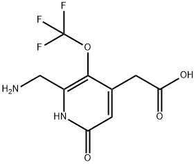 2-(Aminomethyl)-6-hydroxy-3-(trifluoromethoxy)pyridine-4-acetic acid Structure