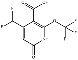 4-(Difluoromethyl)-6-hydroxy-2-(trifluoromethoxy)pyridine-3-carboxylic acid Structure