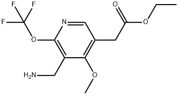 Ethyl 3-(aminomethyl)-4-methoxy-2-(trifluoromethoxy)pyridine-5-acetate Structure