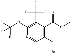 Methyl 5-(bromomethyl)-2-(trifluoromethoxy)-3-(trifluoromethyl)pyridine-4-carboxylate Structure