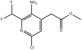 Methyl 3-amino-6-chloro-2-(difluoromethyl)pyridine-4-acetate Structure