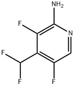 4-(Difluoromethyl)-3,5-difluoropyridin-2-amine Structure