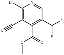 Methyl 2-bromo-3-cyano-5-(difluoromethyl)pyridine-4-carboxylate Structure