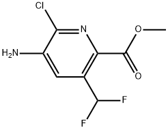 Methyl 3-amino-2-chloro-5-(difluoromethyl)pyridine-6-carboxylate Structure