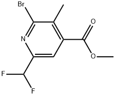 Methyl 2-bromo-6-(difluoromethyl)-3-methylpyridine-4-carboxylate Structure