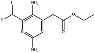 Ethyl 3,6-diamino-2-(difluoromethyl)pyridine-4-acetate Structure