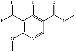 Methyl 4-bromo-3-(difluoromethyl)-2-methoxypyridine-5-carboxylate Structure