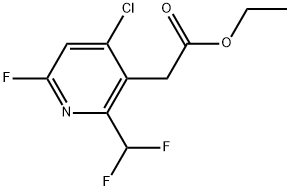 Ethyl 4-chloro-6-(difluoromethyl)-2-fluoropyridine-3-acetate Structure