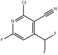 2-Chloro-4-(difluoromethyl)-6-fluoronicotinonitrile 구조식 이미지