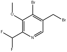 4-Bromo-5-(bromomethyl)-2-(difluoromethyl)-3-methoxypyridine Structure