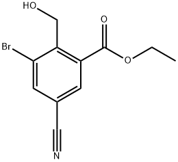 Ethyl 3-bromo-5-cyano-2-(hydroxymethyl)benzoate Structure