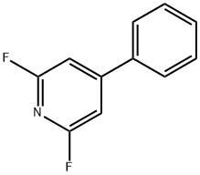 Pyridine, 2,6-difluoro-4-phenyl- Structure