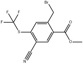 Methyl 2-bromomethyl-5-cyano-4-(trifluoromethylthio)benzoate Structure