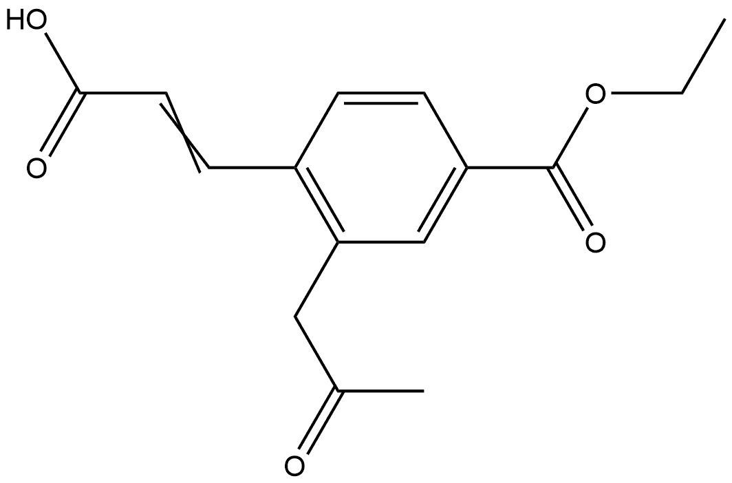 Ethyl 4-(2-carboxyvinyl)-3-(2-oxopropyl)benzoate 구조식 이미지