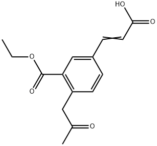 Ethyl 5-(2-carboxyvinyl)-2-(2-oxopropyl)benzoate Structure