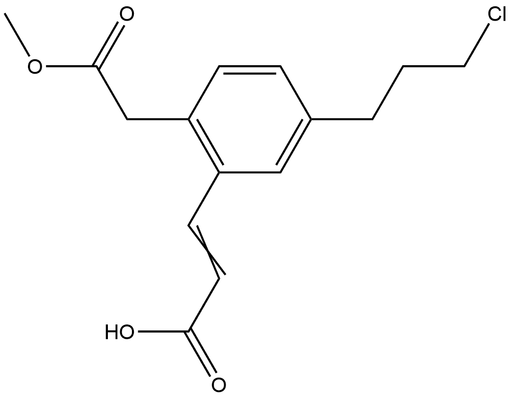 Methyl 2-(2-carboxyvinyl)-4-(3-chloropropyl)phenylacetate Structure