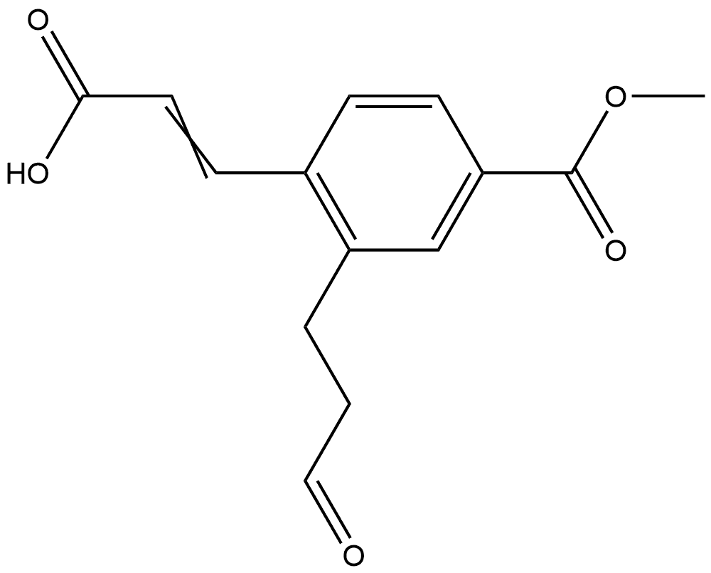 Methyl 4-(2-carboxyvinyl)-3-(3-oxopropyl)benzoate Structure