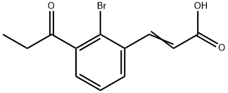 2-Bromo-3-propionylcinnamic acid Structure