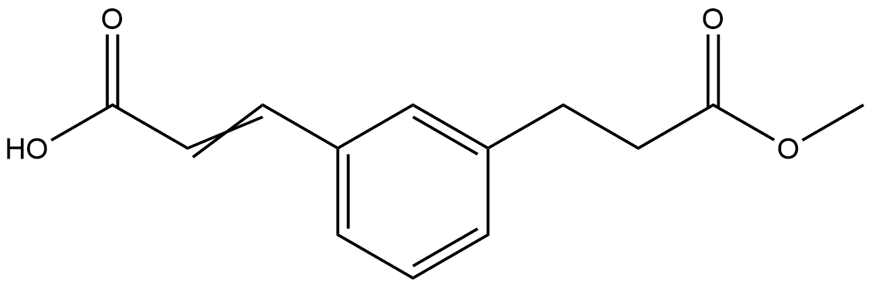 (E)-3-(3-(3-Methoxy-3-oxopropyl)phenyl)acrylic acid Structure