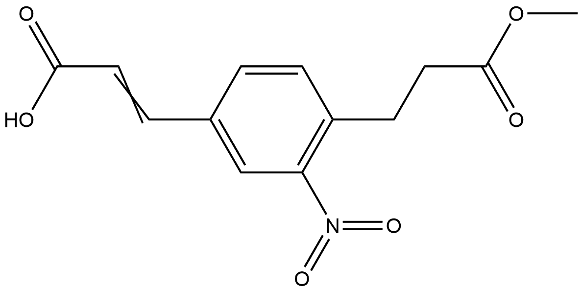 4-(3-Methoxy-3-oxopropyl)-3-nitrocinnamic acid Structure