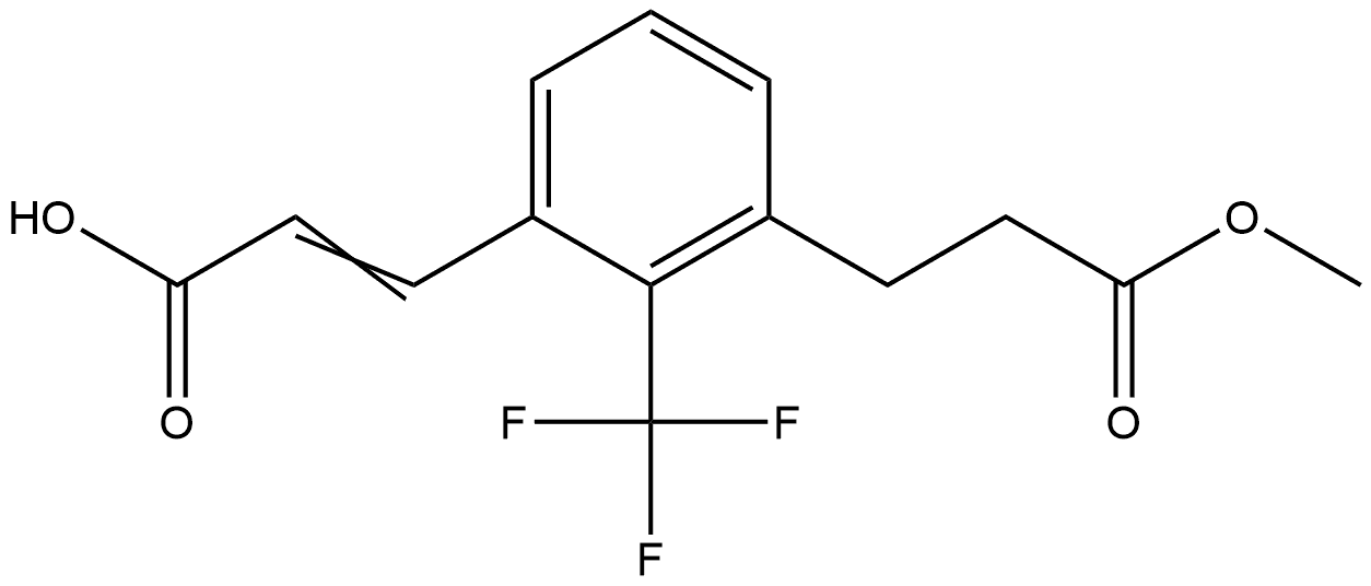 3-(3-Methoxy-3-oxopropyl)-2-(trifluoromethyl)cinnamic acid Structure