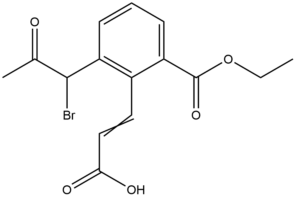 Ethyl 3-(1-bromo-2-oxopropyl)-2-(2-carboxyvinyl)benzoate Structure