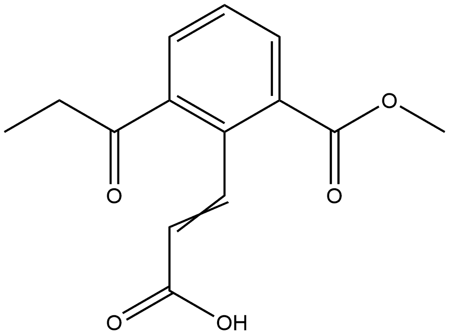 Methyl 2-(2-carboxyvinyl)-3-propionylbenzoate Structure