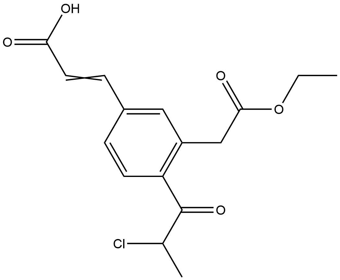 Ethyl 5-(2-carboxyvinyl)-2-(2-chloropropanoyl)phenylacetate Structure