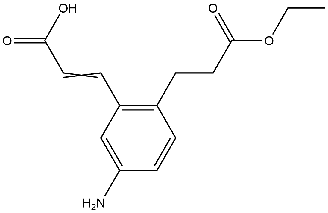 (E)-3-(5-Amino-2-(3-ethoxy-3-oxopropyl)phenyl)acrylic acid Structure