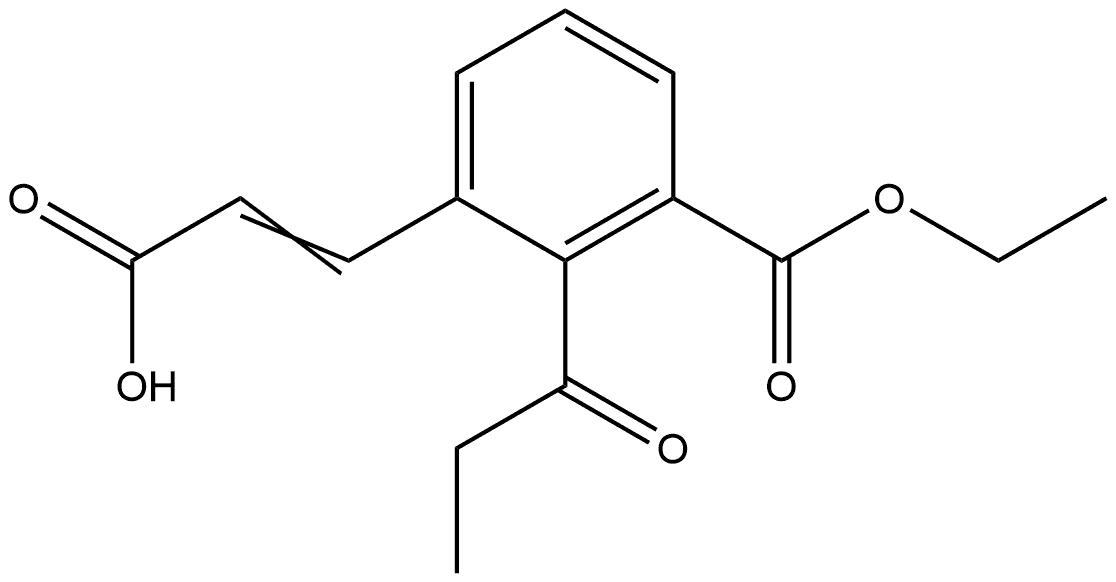 Ethyl 3-(2-carboxyvinyl)-2-propionylbenzoate Structure