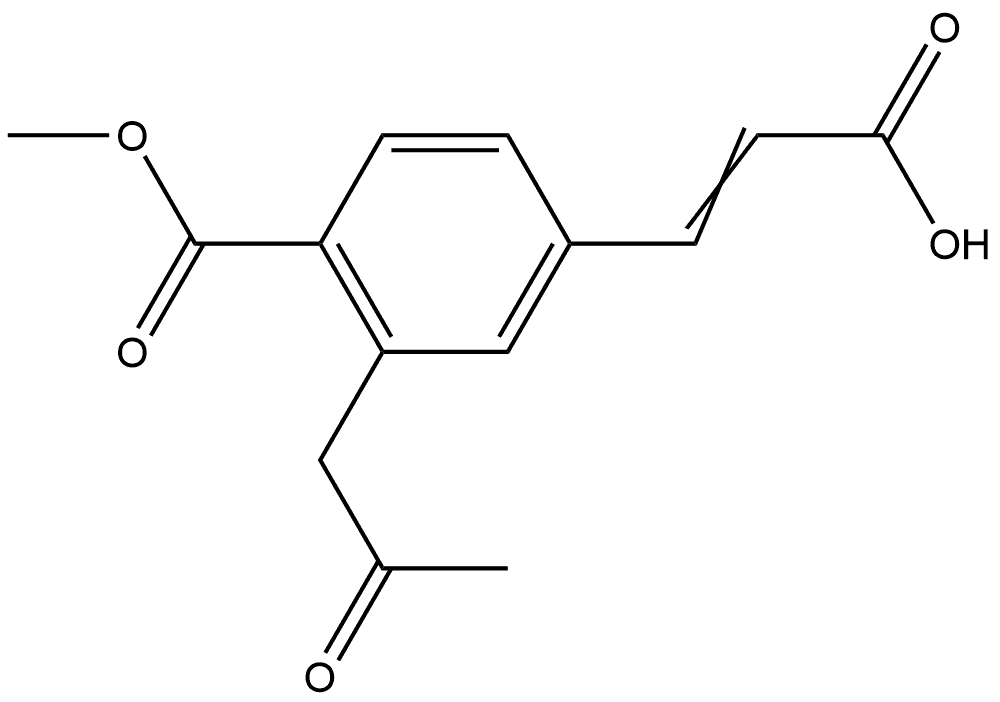 Methyl 4-(2-carboxyvinyl)-2-(2-oxopropyl)benzoate Structure