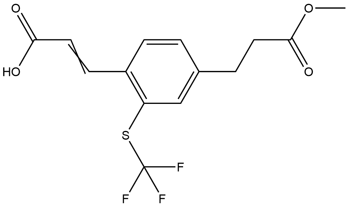 4-(3-Methoxy-3-oxopropyl)-2-(trifluoromethylthio)cinnamic acid Structure