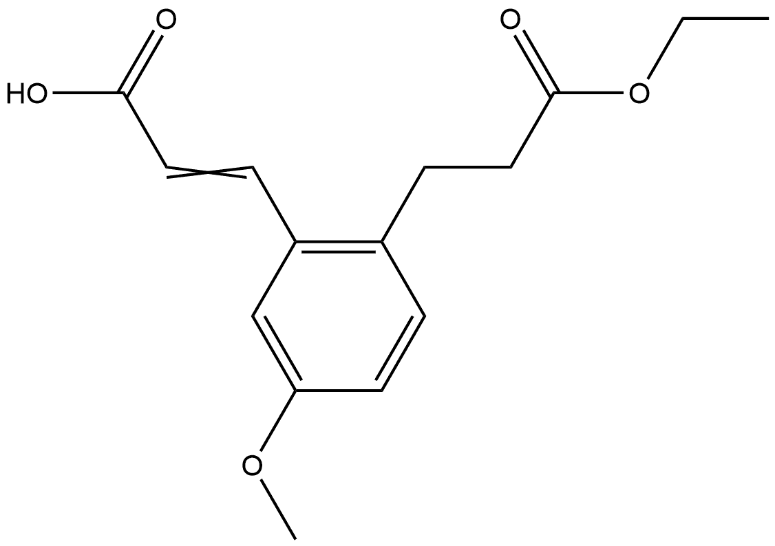 2-(3-Ethoxy-3-oxopropyl)-5-methoxycinnamic acid Structure