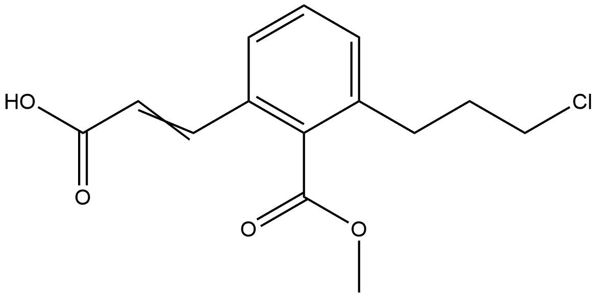 Methyl 2-(2-carboxyvinyl)-6-(3-chloropropyl)benzoate Structure