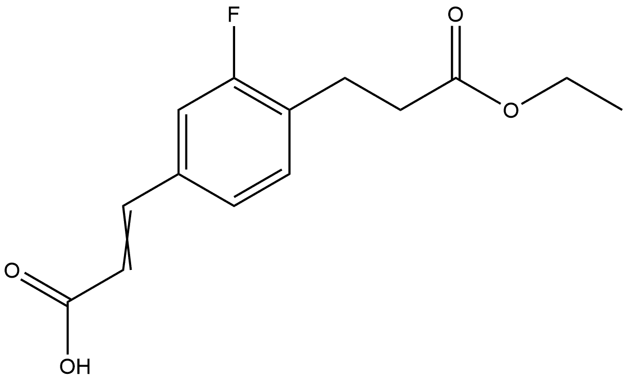 4-(3-Ethoxy-3-oxopropyl)-3-fluorocinnamic acid Structure