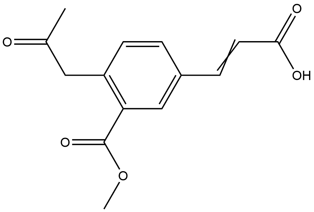 Methyl 5-(2-carboxyvinyl)-2-(2-oxopropyl)benzoate 구조식 이미지
