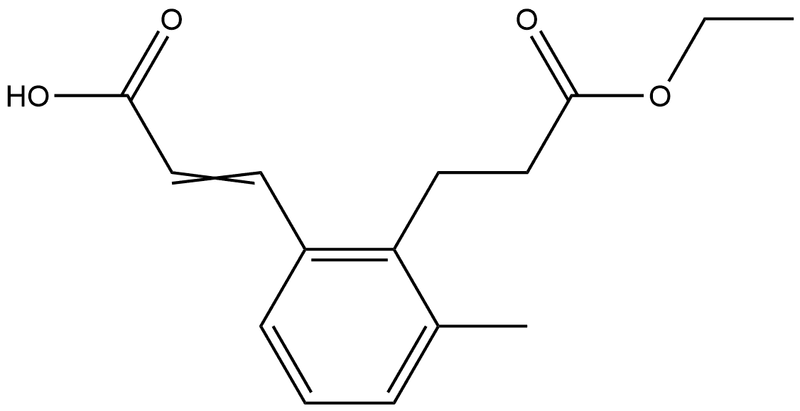 2-(3-Ethoxy-3-oxopropyl)-3-methylcinnamic acid Structure