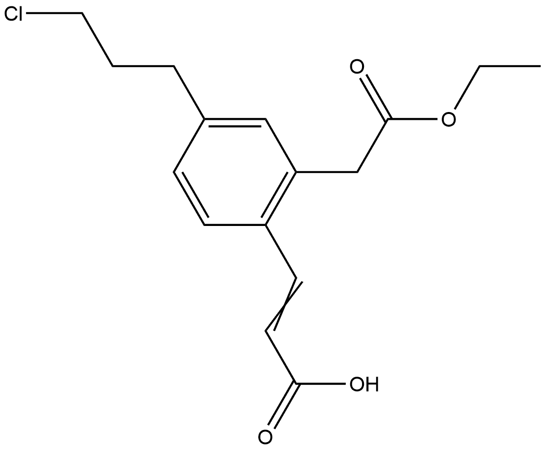 Ethyl 2-(2-carboxyvinyl)-5-(3-chloropropyl)phenylacetate Structure