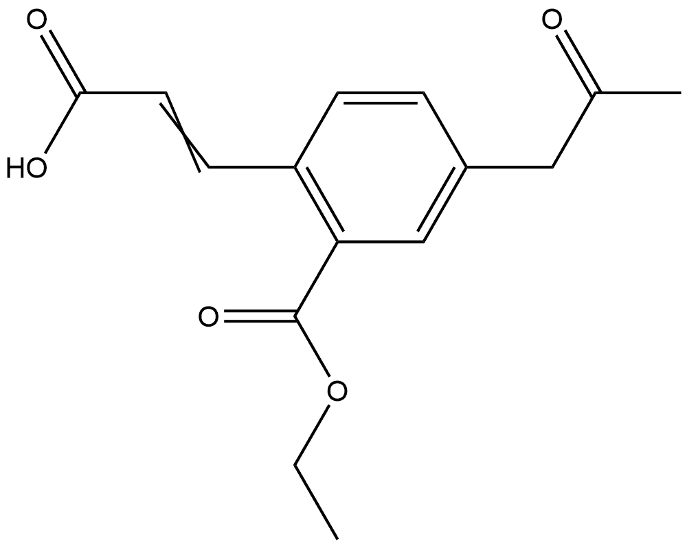 Ethyl 2-(2-carboxyvinyl)-5-(2-oxopropyl)benzoate Structure