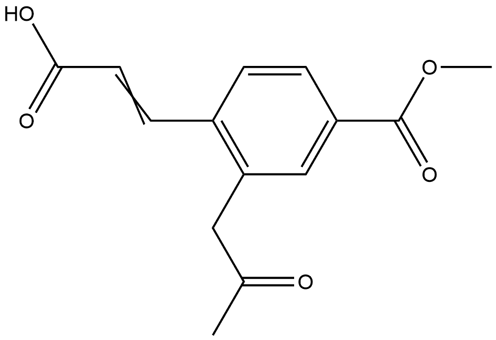 Methyl 4-(2-carboxyvinyl)-3-(2-oxopropyl)benzoate Structure