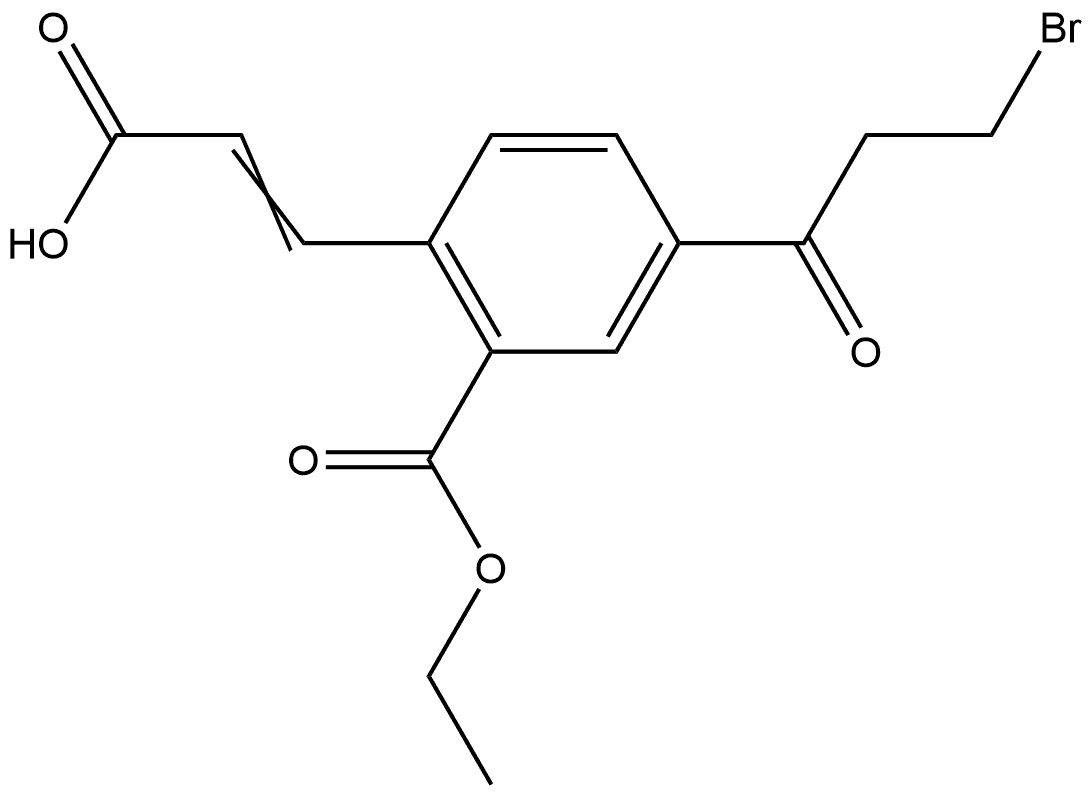 Ethyl 5-(3-bromopropanoyl)-2-(2-carboxyvinyl)benzoate Structure