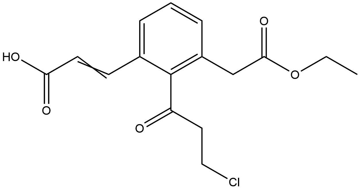 Ethyl 3-(2-carboxyvinyl)-2-(3-chloropropanoyl)phenylacetate Structure