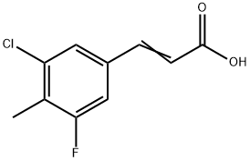 3-(3-Chloro-5-fluoro-4-methylphenyl)-2-propenoic acid Structure