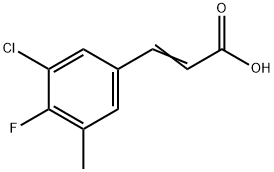 3-(3-Chloro-4-fluoro-5-methylphenyl)-2-propenoic acid Structure