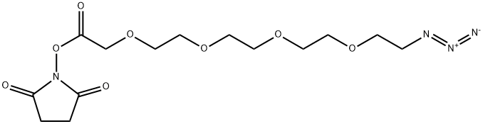 Azido-PEG4-CH2CO2-NHS Structure