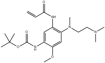 Carbamic acid, N-[4-[[2-(dimethylamino)ethyl]methylamino]-2-methoxy-5-[(1-oxo-2-propen-1-yl)amino]phenyl]-, 1,1-dimethylethyl ester 구조식 이미지