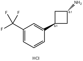 [3-(trifluoromethyl)phenyl]cyclobutan-1-amine hydrochloride, trans 구조식 이미지