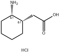 Cyclohexaneacetic acid, 2-amino-, hydrochloride (1:1), (1R,2R)-rel- Structure