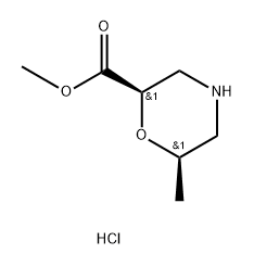 rel-methyl (2R,6R)-6-methylmorpholine-2-carboxylate hydrochloride Structure