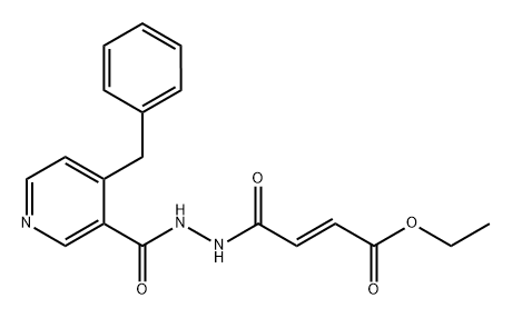 2-Butenedioic acid (2E)-, 1-ethyl ester, 4-[2-[[4-(phenylmethyl)-3-pyridinyl]carbonyl]hydrazide] Structure